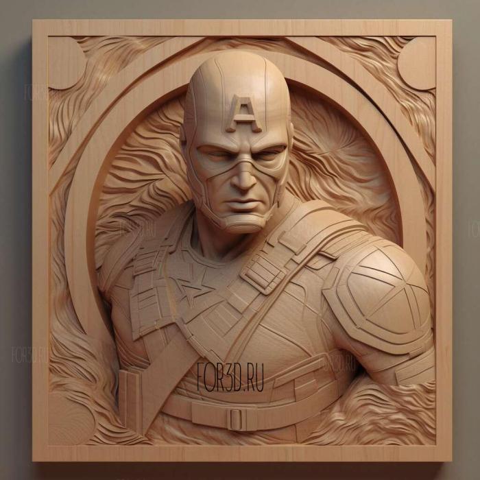 captain america 4 stl model for CNC